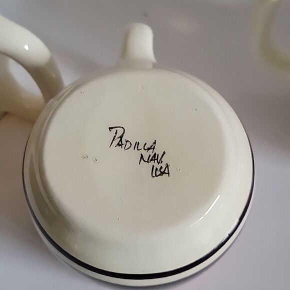 Vintage Signed Ute Navajo Pottery mug Coffee Cup Excellent set of 4 - Picture 9 of 11